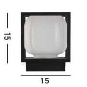 Athene LED buiten wandlamp, IP54, zwart, metaal
