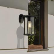 Pagoda buitenwandlamp, IP44, zwart, metaal, E27