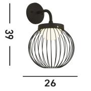 LED buiten wandlamp X Cabin, IP44, zwart, metaal