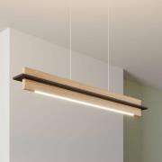 Rothfels LED hanglamp Lexa, eiken/zwart, lengte 78 cm