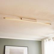 Quitani plafondlamp Tolu, nikkel, lengte 118 cm