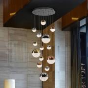 LED hanglamp Sphere, 14-lichts, dimbaar, Ø 60 cm, meerkleurig