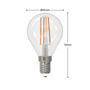 LED filament lamp E14 4W druppel dimbaar per 3