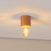 Envostar Peach Puff plafondlamp, cilinder van hout