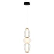 LED hanglamp Shiny, Ø 16 cm, helder/wit, glas