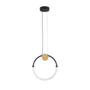 LED hanglamp Briana, Ø 30 cm, zwart/goudkleurig, metaal