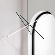 LED hanglamp Sandy, lengte 90 cm, zwart, metaal