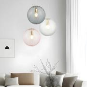 Hanglamp Diana, helder/goudkleurig, Ø 30 cm, glas