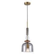 Hanglamp Glorial, rookgrijs, Ø 20 cm, glas