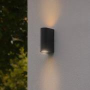 Buitenwandlamp Dion Double, zwart, GU10, aluminium, IP44