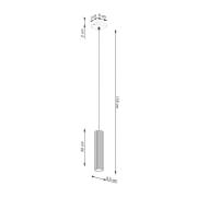 Carbon hanglamp, zwart, Ø 6 cm, aluminium