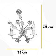 Carolina wandlamp, bronskleurig, 2-lamps, ijzer