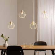 STARLIGHT hanglamp, crèmewit, 4-lamps, lengte 100 cm metaal