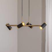 Hanglamp Lumen zwart/goud antiek lengte 66 cm 4-lamps metaal