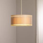 Duo Den Light hanglamp, beige, Ø 50 cm, linnen, PVC