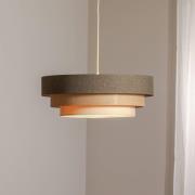 Triniti hanglamp, bruin/beige/crème, Ø 60 cm, textiel