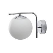 Aurora wandlamp, chroomkleurig, glas, 17 cm, globe, E14