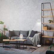 LED vloerlamp Brilo unplugged Riffle, wit, touchdimmer