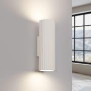 Carbon wandlamp, beige, hoogte 20 cm, aluminium, 2-lamps.