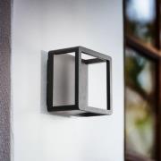 Lucande LED buitenwandlamp Thorvid, zwart, aluminium, 18 cm