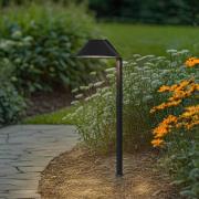 Lindby LED grondspies lamp Capelo, zwart, metaal, 77 cm