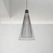 Karman LED hanglamp Ikonika, zwart, Ø 40 cm, metaal