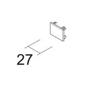 Ivela Eindkap SQUARE 48 V rail, zwart, kunststof