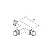Ivela T-connector LKM DALI, zwart, geleider rechts, 3-fasen