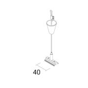 Ivela afhanghoogte SQUARE 48 V, wit, vergrendeling, pendel 2 m