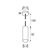 SLV hanglamp Enola, wit mat, Ø 10 cm, metaal