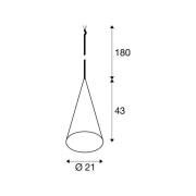 SLV hanglamp Magico, Ø 21 cm, zwart/goudkleurig, metaal