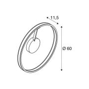 SLV LED plafondlamp One, Ø 60 cm, wit, metaal, CCT