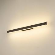 SLV LED badkamer wandlamp One Linear, 70 cm, zwart, CCT