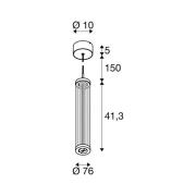 SLV LED hanglamp Quimera, messingkleurig, Ø 8 cm, CCT
