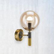 Wandlamp Natalia, goudkleurig, Ø 15 cm, glas, E14