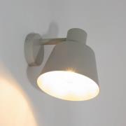 Wandlamp Dunka, taupe, 1-lamp, staal, E27, hoogte 17 cm