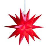 STERNTALER LED-ster, rood, 18 punten, Ø 16 cm, IP44 batterij