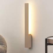 Arcchio LED wandlamp Ivano, beige, 43 cm hoog, metaal