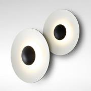 MARSET Ginger 20C LED wandlamp Ø20cm bruin/wit