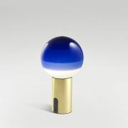 MARSET Accu-tafellamp Dipping Light, blauw/messing, dimbaar