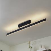Lucande LED plafondlamp Mylosh, zwart, CCT, Tuya