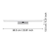 EGLO connect Smart LED-spiegellamp Tabiano-Z, 60,5 cm, chroom