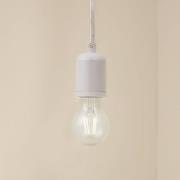 Hanglamp Hattie, wit, Ø 4,7 cm, metaal, E27
