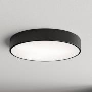 Plafondlamp Cleo 500, zwart, sensor, IP54, Ø 50 cm, metaal
