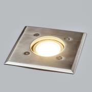 Lindby Insa grondspot inbouwlamp, roestvrij staal, IP67, 11x11cm