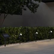 Solar spot Obidos, zwart mat, aluminium, 3-delig