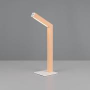 LED tafellamp Skip, MDF, houtkleur, hoogte 37,5 cm