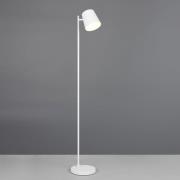 LED vloerlamp Blake, wit mat, metaal, dimbaar