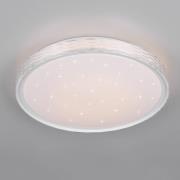 LED plafondlamp Varda, wit, Ø 39 cm, afstandsbediening