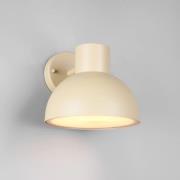 Buitenwandlamp Elbe, zandbeige, gegoten aluminium, E27